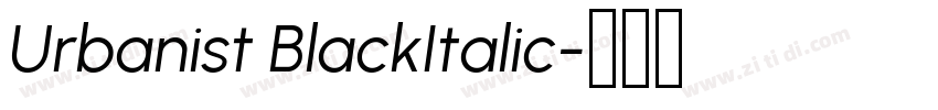 Urbanist BlackItalic字体转换